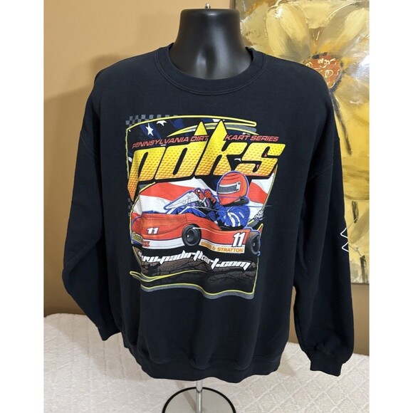 Gildan 2011 Pennsylvania Dirt Kart Series 2 Sided Sweatshirt Men’s Size XL - Picture 2 of 15